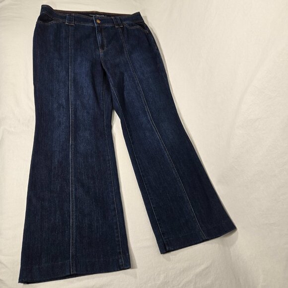 Chico's Dark Blue Flare Jeans - Picture 3 of 16